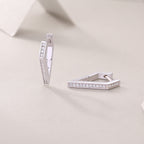 Diamond Jewelry With Moissanite S925 Sterling Silver And Platinum-plated Stud Earrings