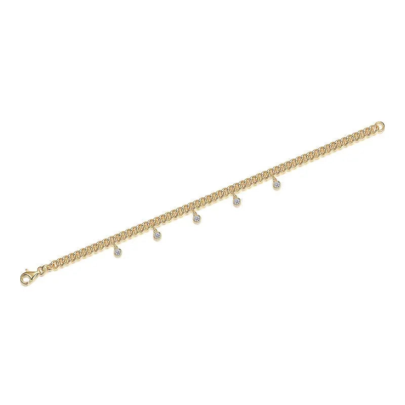 Moissanite S925 Gold-Plated Silver Bracelet – Luxurious Light Luxury Trend Jewelry NP Collection