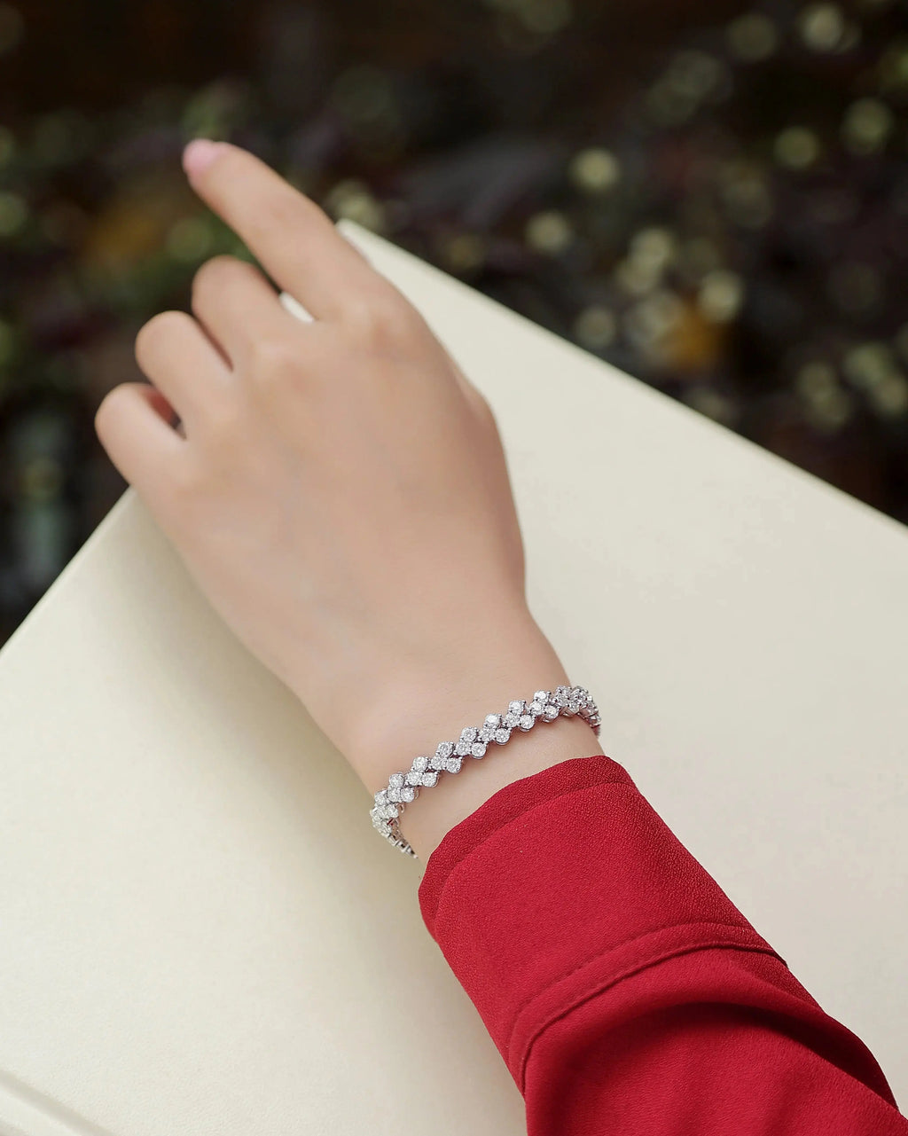 Canon - A Fashionable And Light Luxury Jewelry Silver Bracelet And Bracelet Set With Top-quality Moissanite, S925 Silver-plated Platinum NP Collection