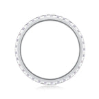 Luxury Fashion Row Diamond Ring Moissanite Silver Ring 