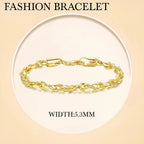 14K Gold Braided Chain Bracelet