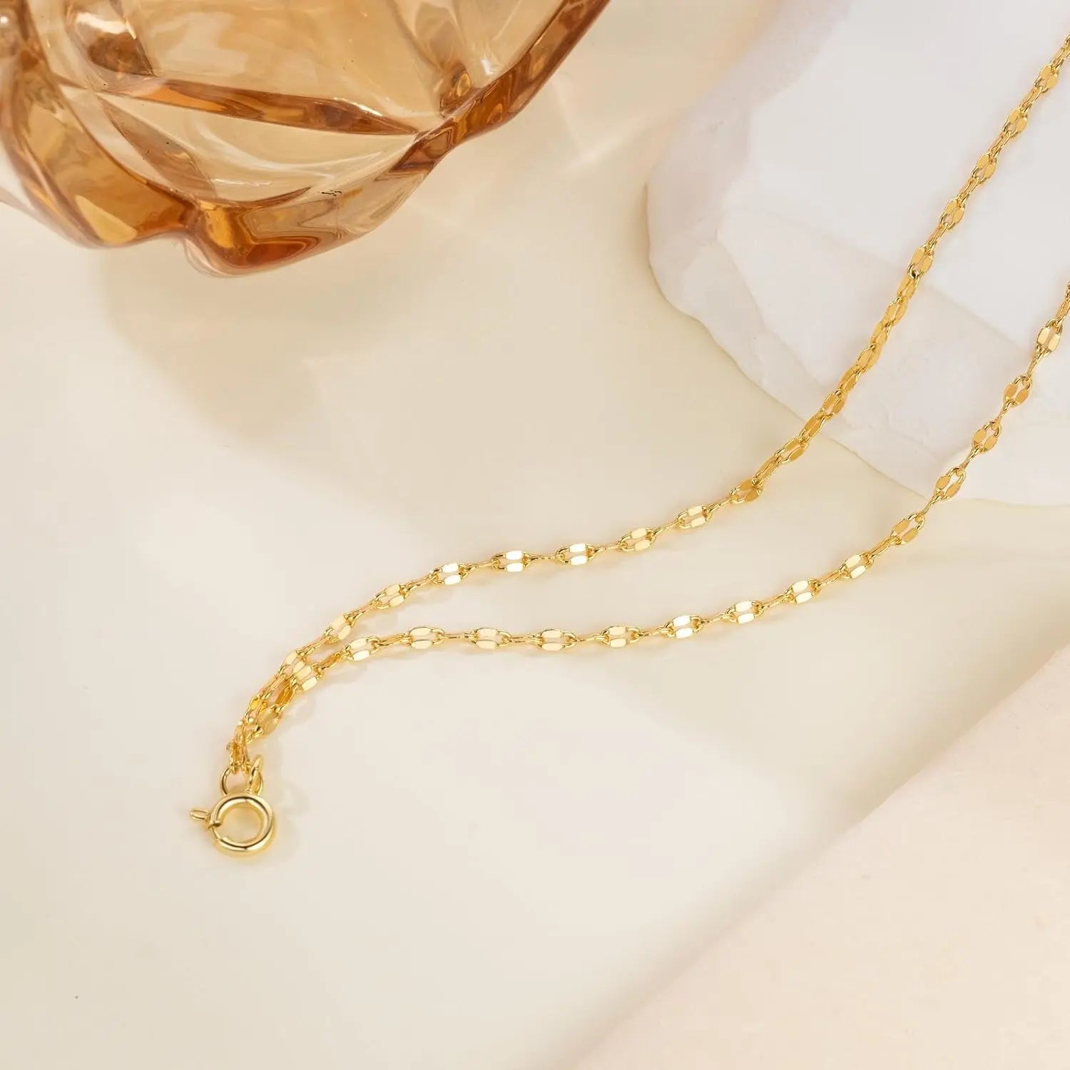 14K Gold Bracelets with Gold Chain 