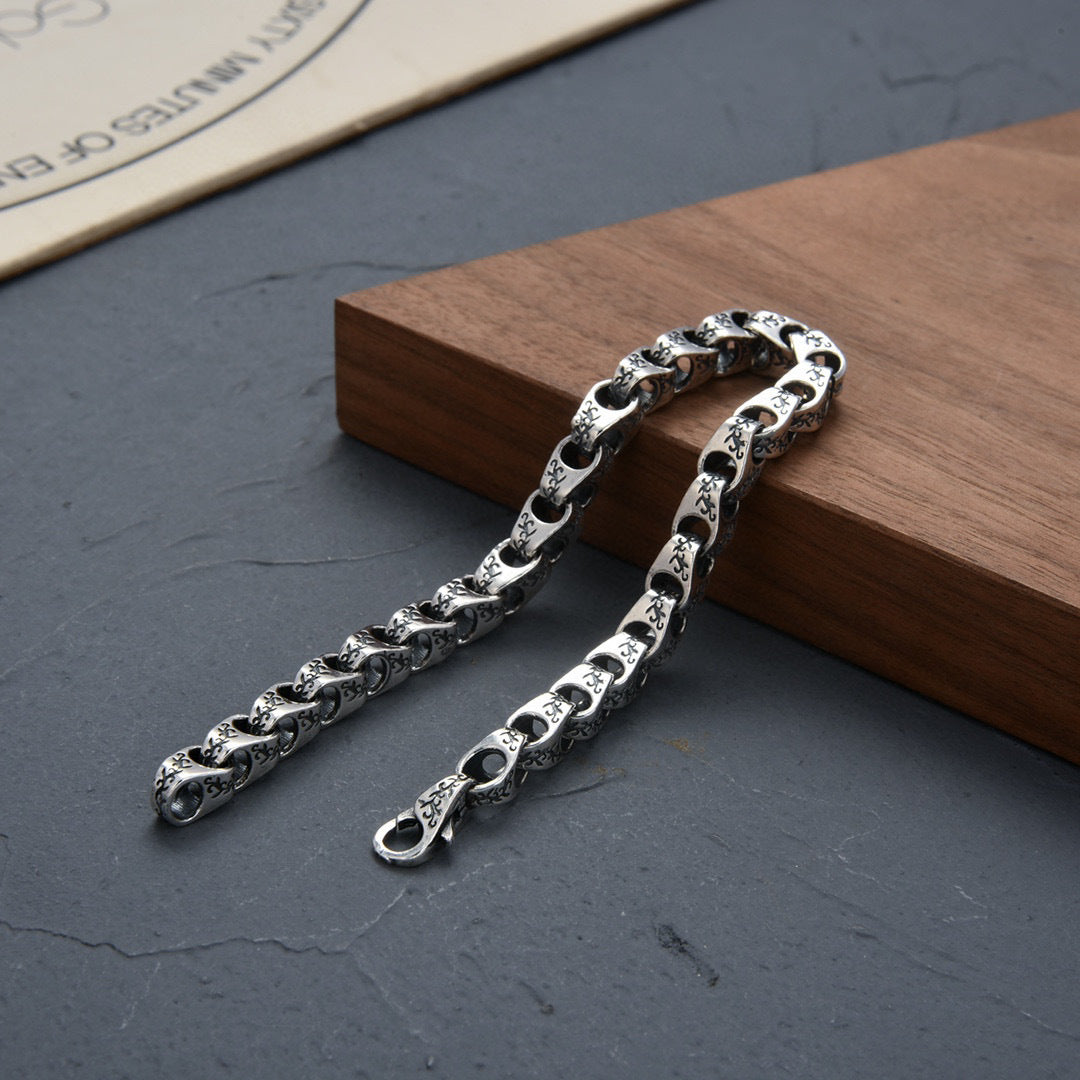 Men's Fashion Brand Sterling Silver Bracelet