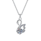 Pure Silver Women's Light Luxury Niche Swan Necklace NP Collection