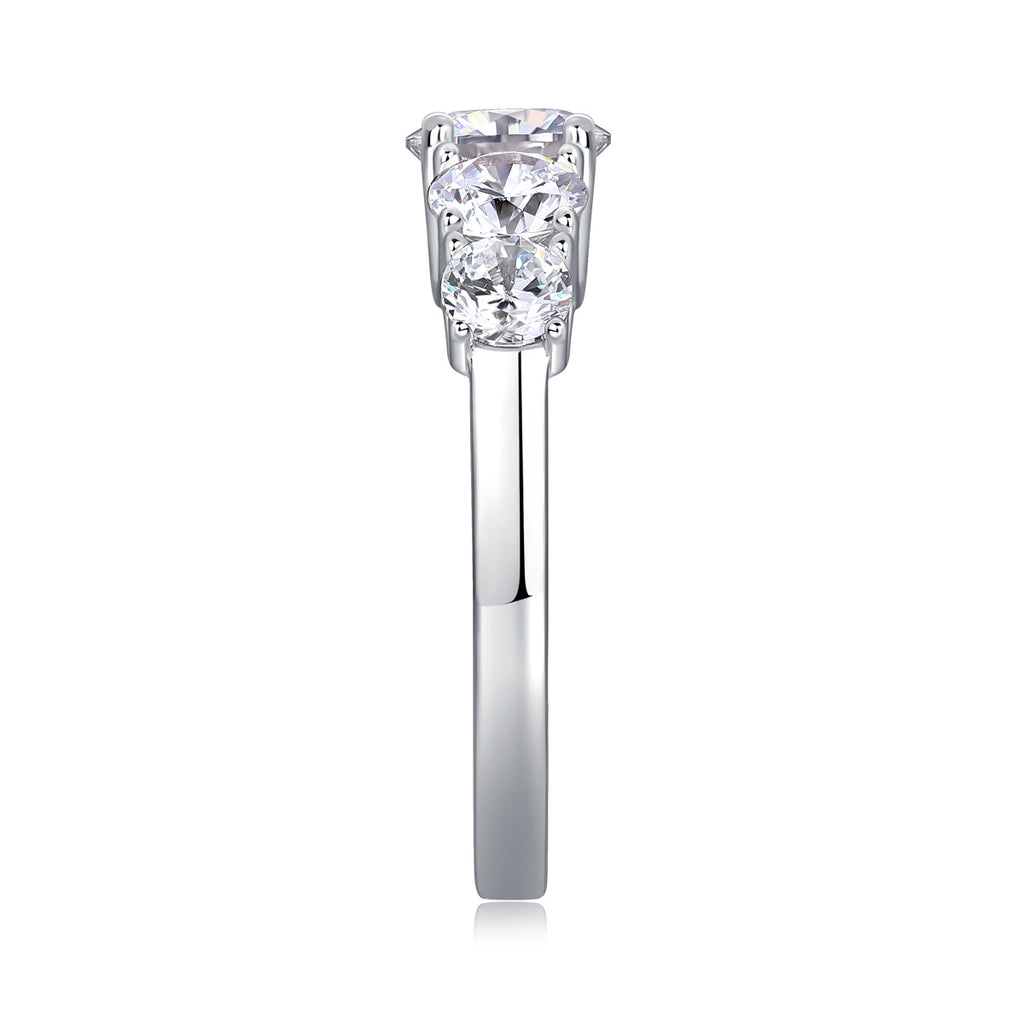 Deep Affection - 1-carat Top-quality Moissanite S925 Silver And Platinum-plated Diamond Ring
