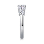 Deep Affection - 1-carat Top-quality Moissanite S925 Silver And Platinum-plated Diamond Ring