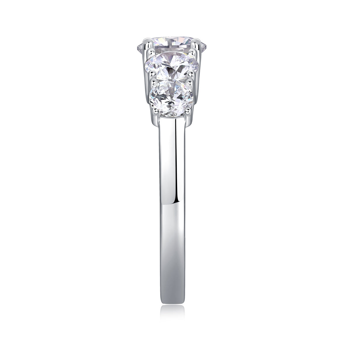 Deep Affection - 1-carat Top-quality Moissanite S925 Silver And Platinum-plated Diamond Ring