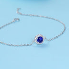 S925 Silver Inlaid Sapphire Bracelet