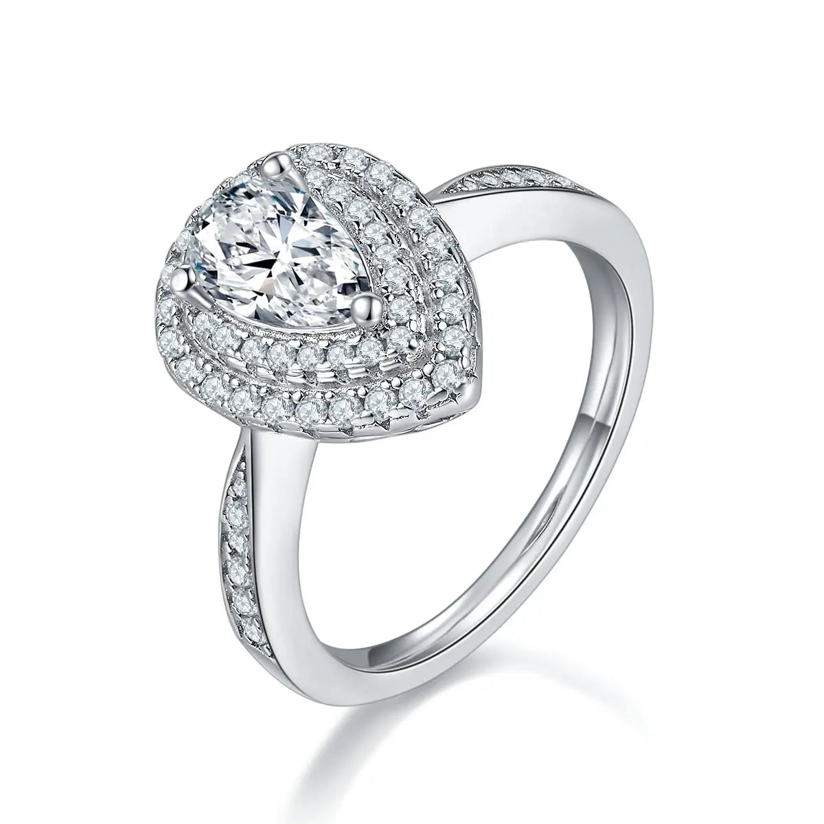 Moissanite Water Drop Pear-Shaped S925 Sterling Silver Jewelry Set – Elegant Gemstone Set NP Collection