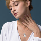 Sterling Silver Rose Flower Urn Necklace for Ashes