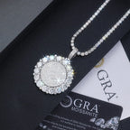 Moissanite, This Luxurious And Fashionable Light Luxury Trend Jewelry Necklace Pendant Is Made Of S925 Silver Electroplated With Platinum NP Collection