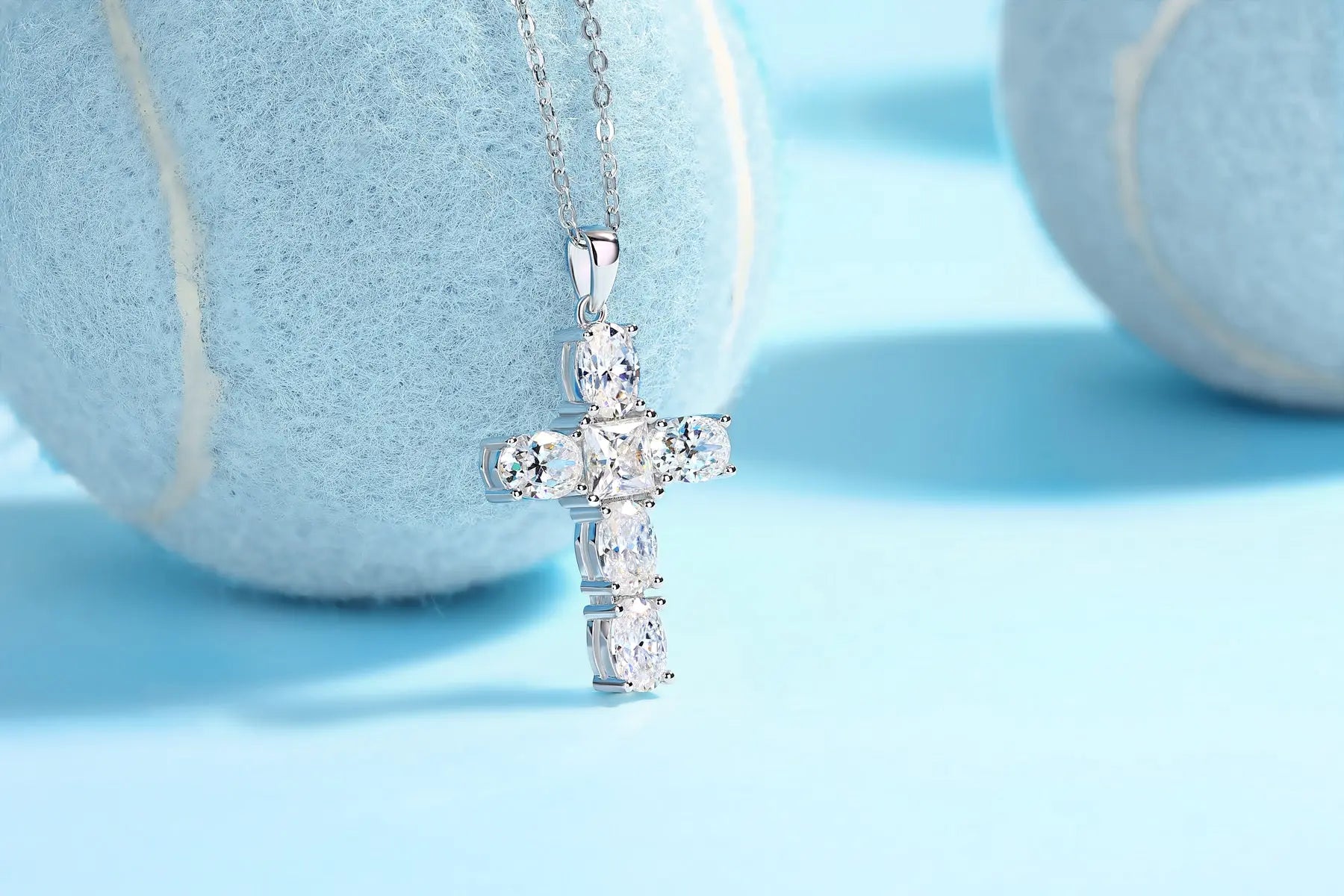 Soul Guidance - Pendant with Moissanite S925 Sterling Silver and Platinum-Plated Diamond