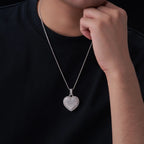 A Luxurious And Fashionable Minimalist Jewelry Pendant Necklace With Top-quality Moissanite, Made Of S925 Silver Electroplated With Platinum. - N&P Colletion
