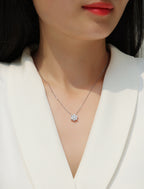 Snowflakes Fluttering - Moissanite S925 Sterling Silver And Platinum Plating