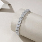 A Luxurious And Fashionable Minimalist Jewelry Bracelet Featuring Top-quality Moissanite, Made Of S925 Silver Electroplated With Platinum. - N&P Colletion