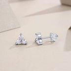 Moissanite Luxury & Fashionable Light Luxury Silver Stud Earrings – S925 Platinum Plated NP Collection