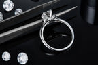 1-Carat Luxury & Fashionable Light Luxury Jewelry Silver Ring – Top-Quality Moissanite, S925 Platinum Plated NP Collection