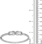 Sterling Silver Diamond Double Knot Bangle Bracelet, 7" (0.25 Cttw, J Color, I3 Clarity)