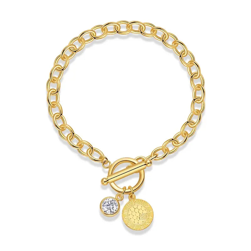 Moissanite S925 Gold-Plated Silver Bracelet – Luxurious Light Luxury Trend Jewelry NP Collection