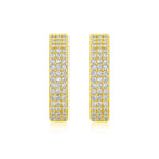 Slow Pace - Top-quality Moissanite Luxury Fashion Light Luxury Jewelry Silver Stud Earrings S925 Silver Plated Platinum NP Collection