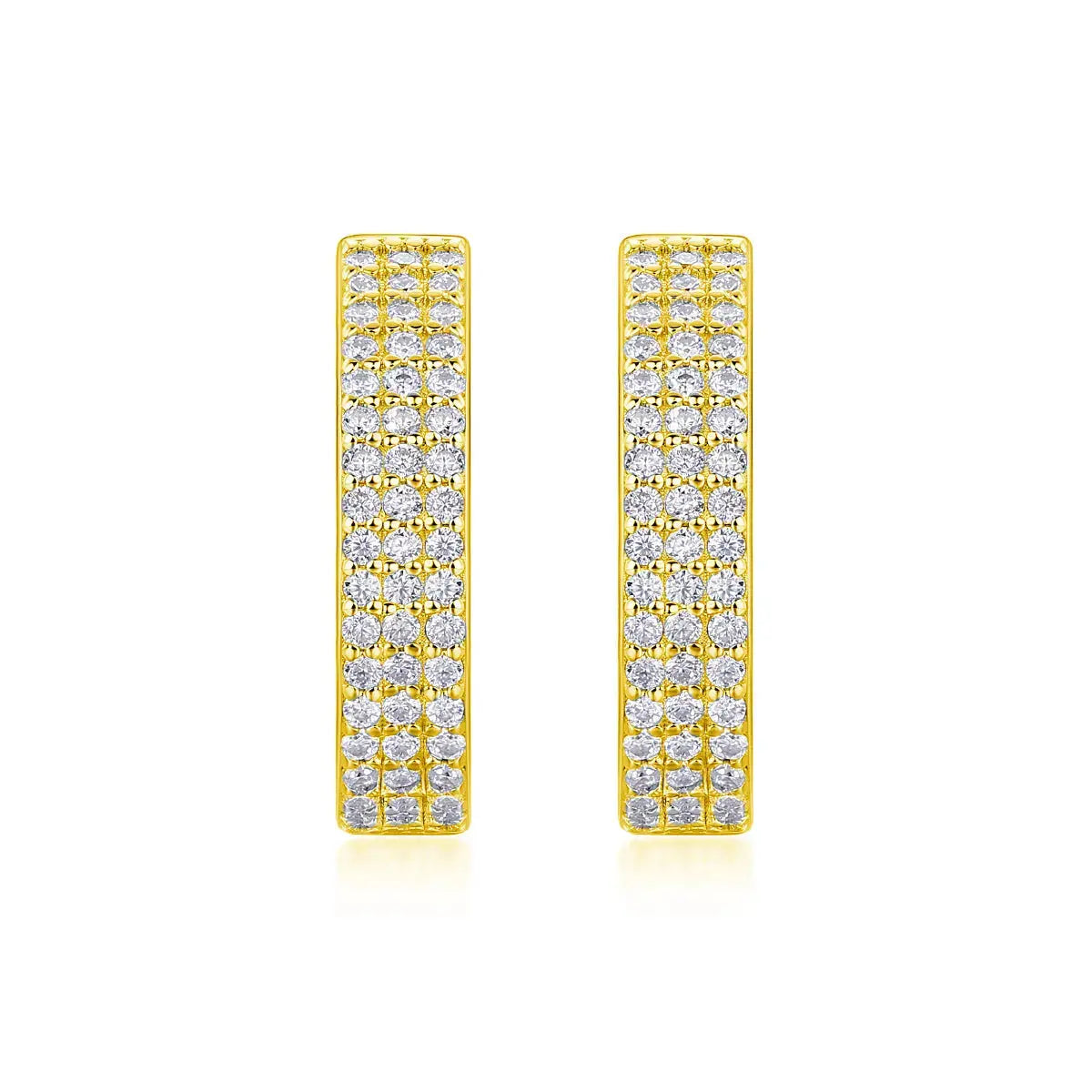 Slow Pace - Top-quality Moissanite Luxury Fashion Light Luxury Jewelry Silver Stud Earrings S925 Silver Plated Platinum NP Collection