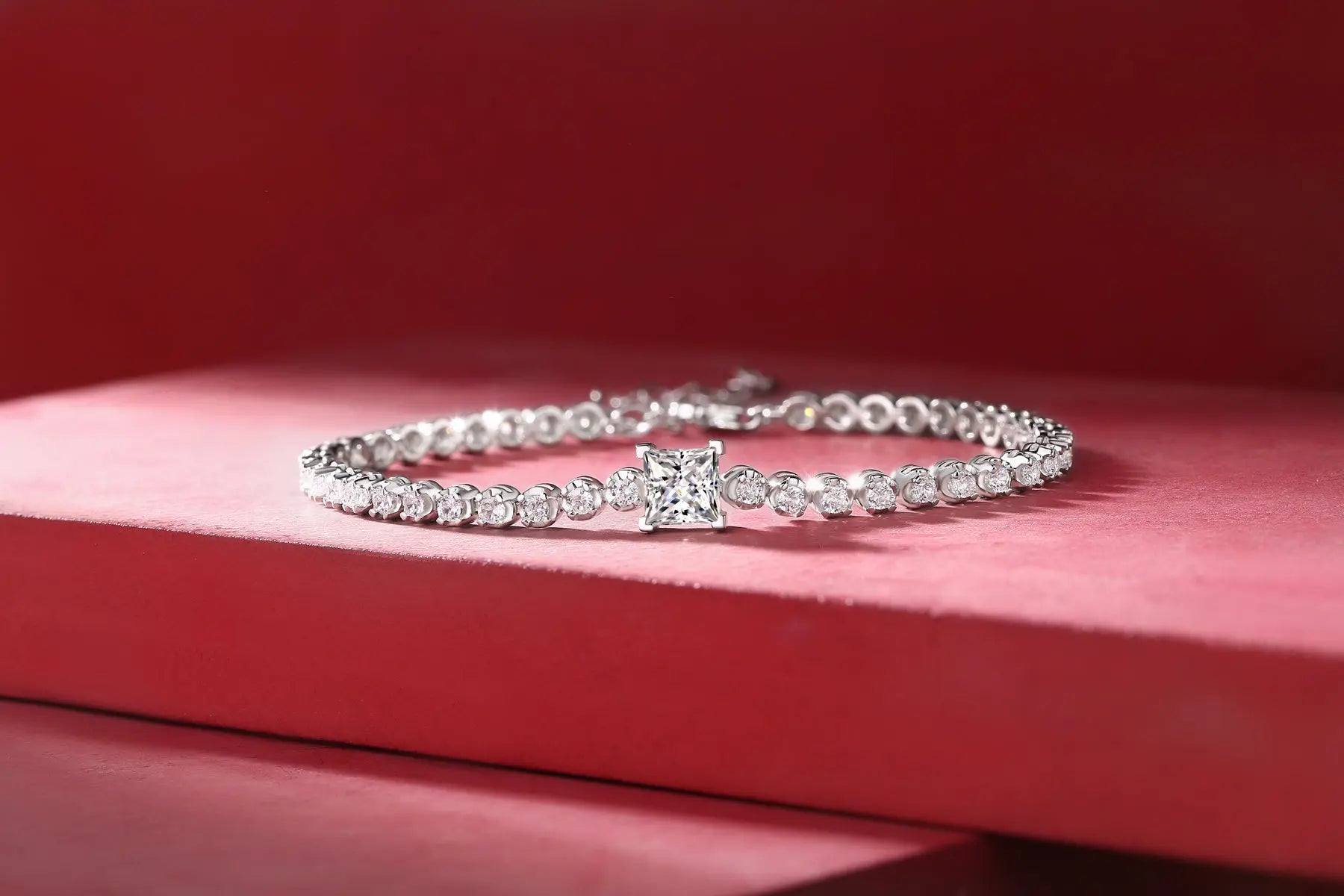 1Rubik Cube Mosan Diamond Silver Jewelry 