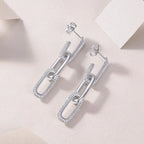 Moissanite Luxury and Fashionable Light Luxury Silver Stud Earrings – S925 Platinum Plated NP Collection