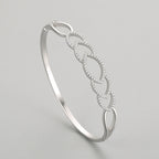 S925 Sterling Silver Chain Hollow Jeweled Bracelet