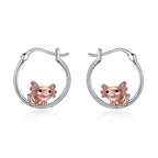 Axolotl Hoop Earrings 925 Sterling Silver Axolotl Jewelry