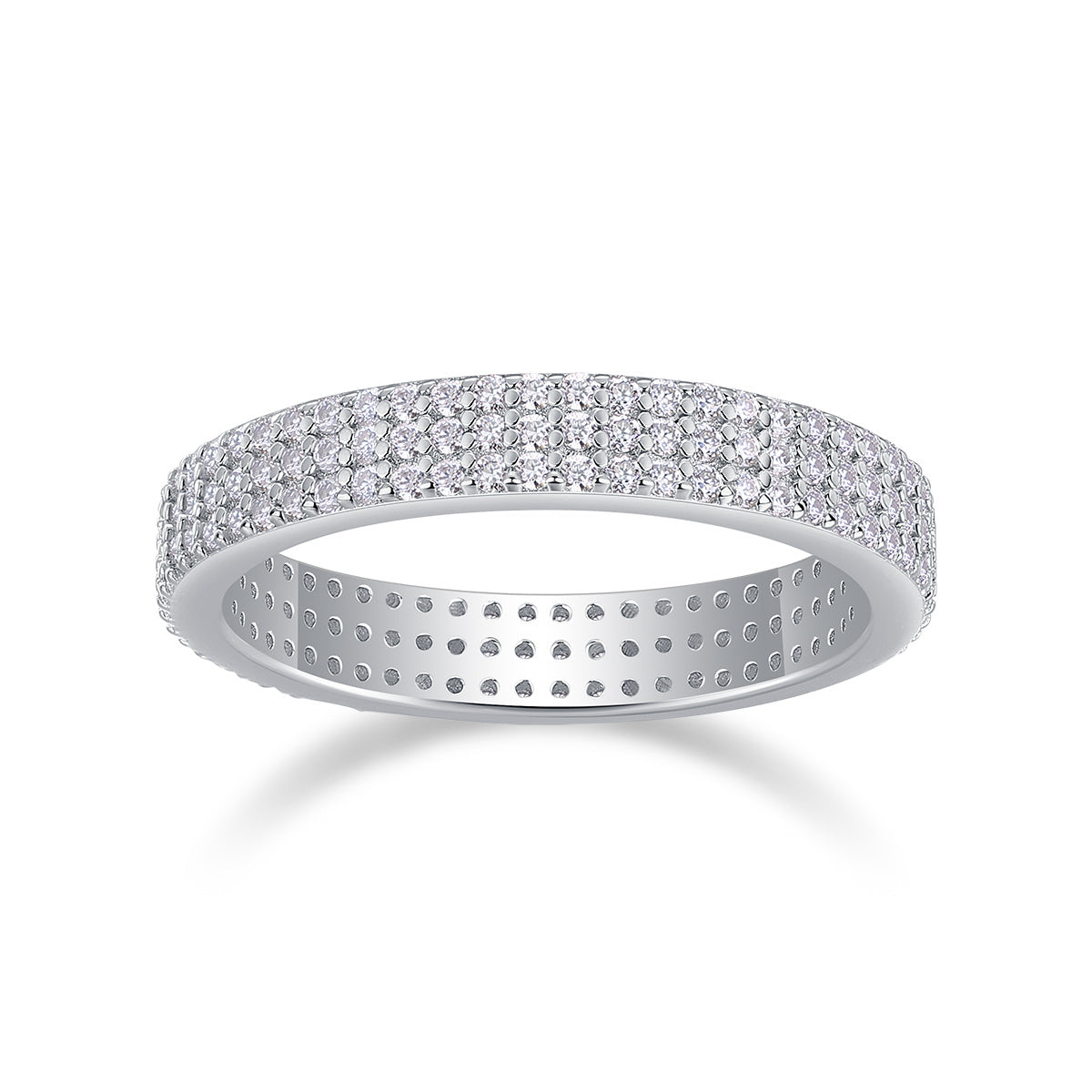 Light Up The Moments - Moissanite S925 Sterling Silver And Platinum-plated Diamond