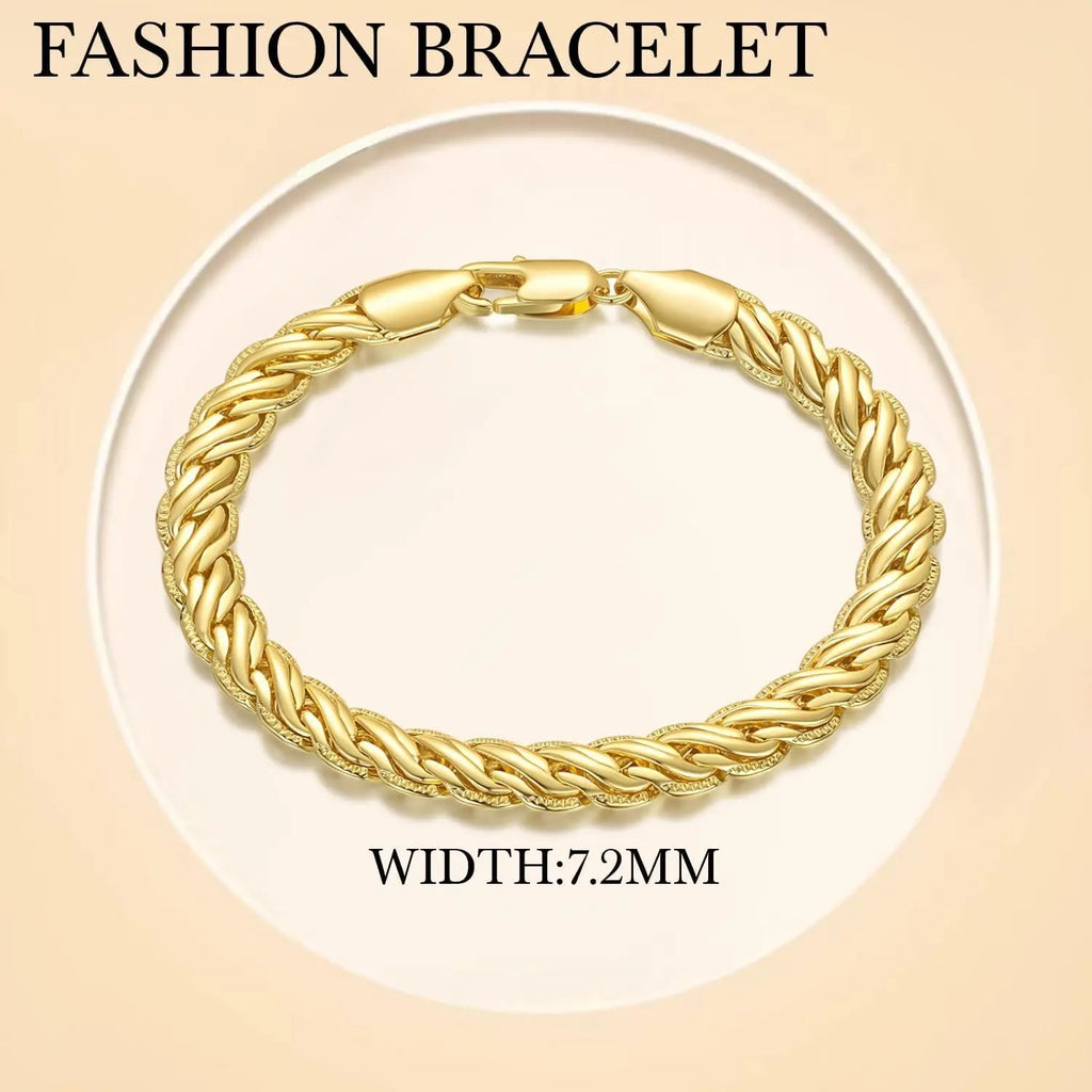 14K Gold Braided Bracelet