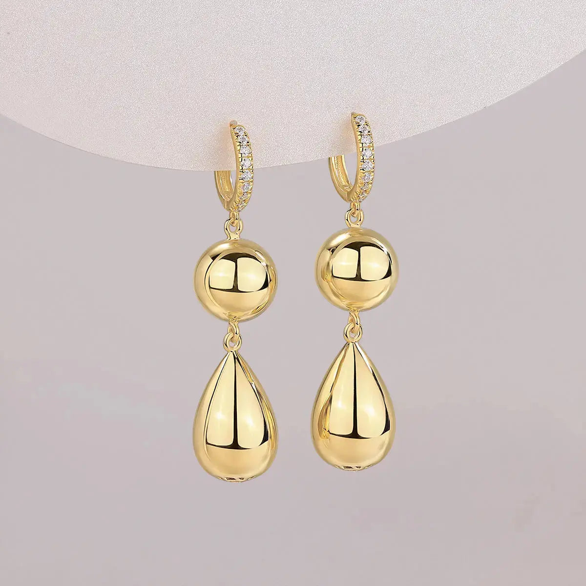 Gourd - Top-quality Moissanite Luxury And Fashionable Light Luxury Jewelry Silver Stud Earrings S925 Silver Electroplated Gold NP Collection