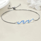 Wave Bracelet 925 Sterling Silver 