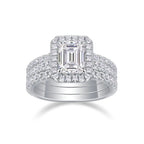 Simple And Elegant -  Moissanite S925, Silver And Platinum-plated Diamond Wedding Ring. The Ring Can Be Inspected With A Diamond Pen NP Collection