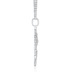A Luxurious And Fashionable Minimalist Jewelry Pendant Necklace Featuring Top-quality Moissanite, Made Of S925 Silver Electroplated With Platinum. - N&P Colletion