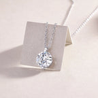 1Time Lasts Diamond Jewelry Pendant Set with 2-Carat, 3-Carat and 5-Carat Moissan Diamonds, S925 Sterling Silver and Platinum Plating 