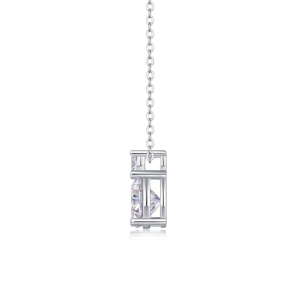 Jazz Manor - 3-carat Moissanite S925 Sterling Silver And Platinum-plated Pendant