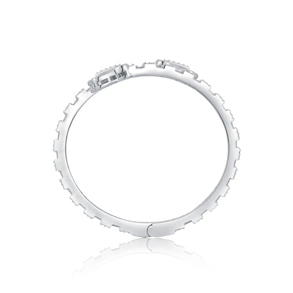 Jewelry Bracelet Moissanite, Elegant And Fashionable, Luxurious And Trendy, Made Of S925 Silver With Electroplated Platinum. NP Collection