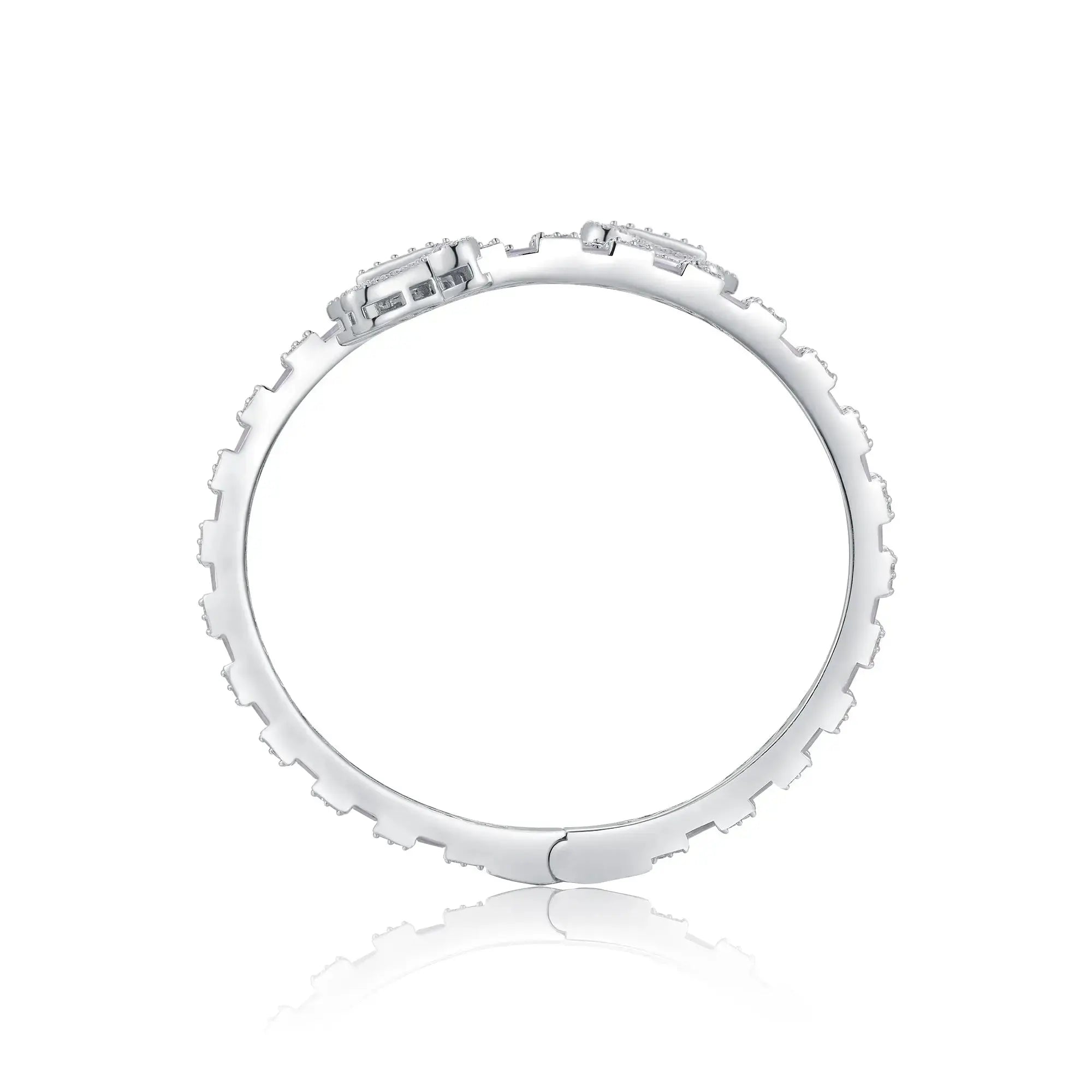 Jewelry Bracelet Moissanite, Elegant And Fashionable, Luxurious And Trendy, Made Of S925 Silver With Electroplated Platinum. NP Collection