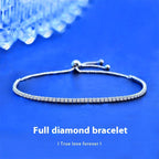 Moissanite Sterling Silver Bracelet