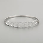 S925 Sterling Silver Chain Hollow Jeweled Bracelet
