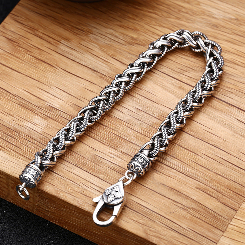 Men's 925 Sterling Silver Dynamic Rope Bracelet