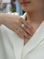 Dance With Youth - 5-carat Moissan Diamond S925 Sterling Silver And Platinum-plated Diamond Ring