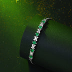 925 Silver Bracelet With Emerald