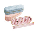 Exquisite Compact Mini Simple Style Portable Zipper Jewelry Box