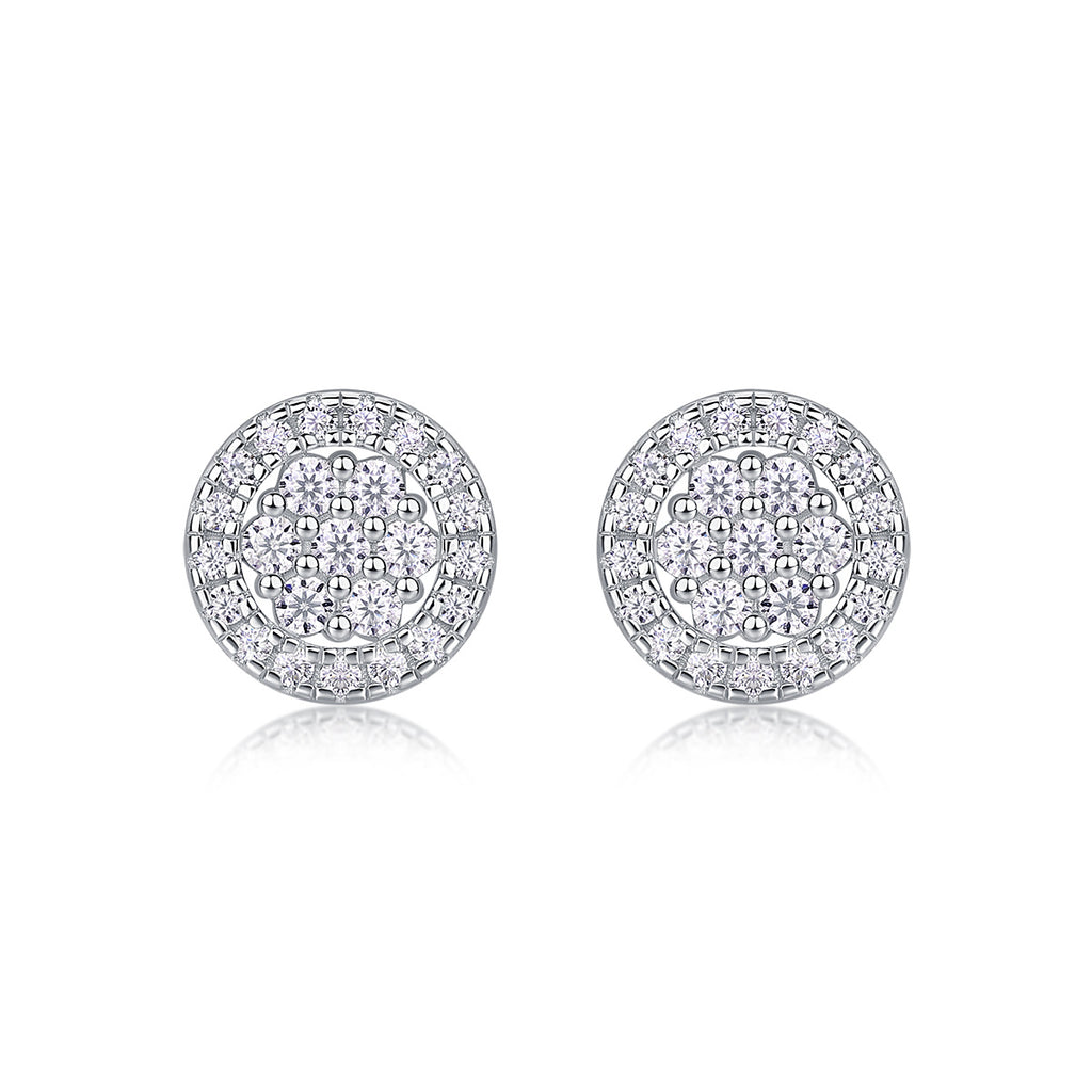 Cosmic Conjecture - Moissanite S925 Sterling Silver And Platinum-plated Stud Earrings