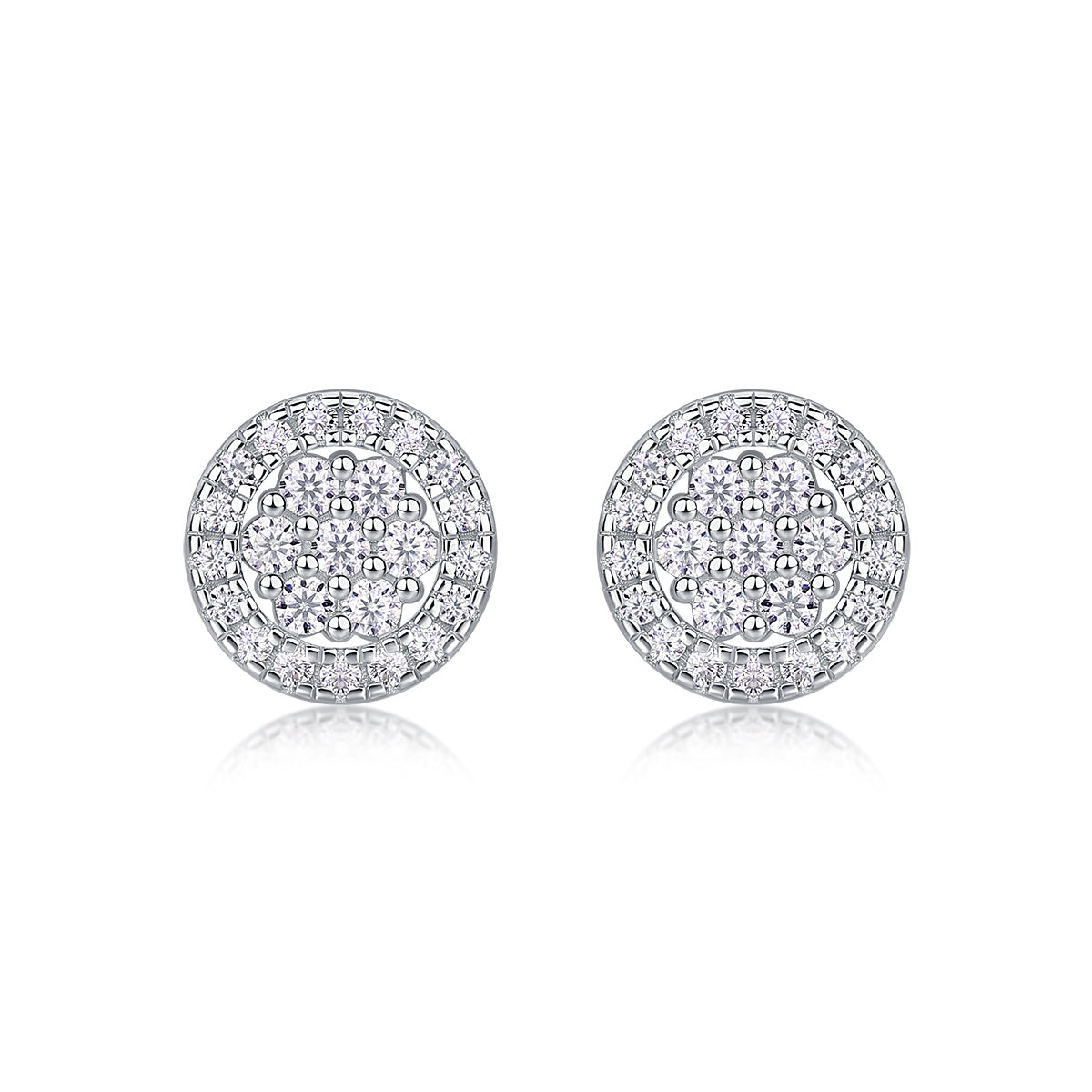 Cosmic Conjecture - Moissanite S925 Sterling Silver And Platinum-plated Stud Earrings