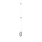White Summer Night - Egg-shaped Moissanite S925 Sterling Silver And Platinum Plating Pendant