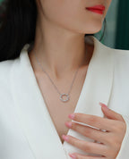 Emerald Water Ripples - Moissanite S925 Sterling Silver And Platinum Plating Pendant