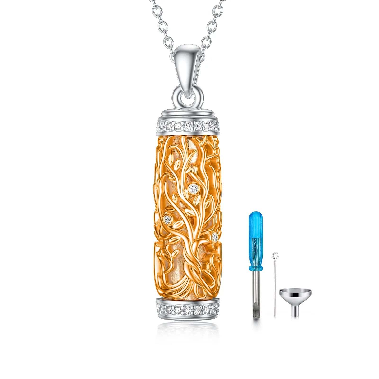 Tree Of Life Urn Necklace S925 Sterling Silver